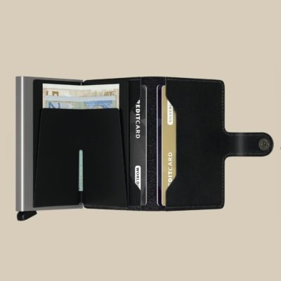 SECRID MINI WALLET ORIGINAL ΜΑΥΡΟ ΑΣΗΜΙ / ΚΑΡΤΟΘΗΚΗ ΠΙΣΤΩΤΙΚΩΝ ΚΑΡΤΩΝ
