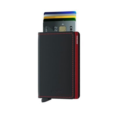 SECRID SLIM WALLET MATTE ΜΑΥΡΟ ΚΟΚΚΙΝΟ / ΚΑΡΤΟΘΗΚΗ ΠΙΣΤΩΤΙΚΩΝ ΚΑΡΤΩΝ
