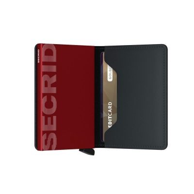 SECRID SLIM WALLET MATTE ΜΑΥΡΟ ΚΟΚΚΙΝΟ / ΚΑΡΤΟΘΗΚΗ ΠΙΣΤΩΤΙΚΩΝ ΚΑΡΤΩΝ