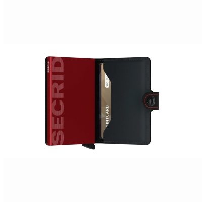 SECRID MINI WALLET MATTE ΜΑΥΡΟ ΚΟΚΚΙΝΟ / ΚΑΡΤΟΘΗΚΗ ΠΙΣΤΩΤΙΚΩΝ ΚΑΡΤΩΝ