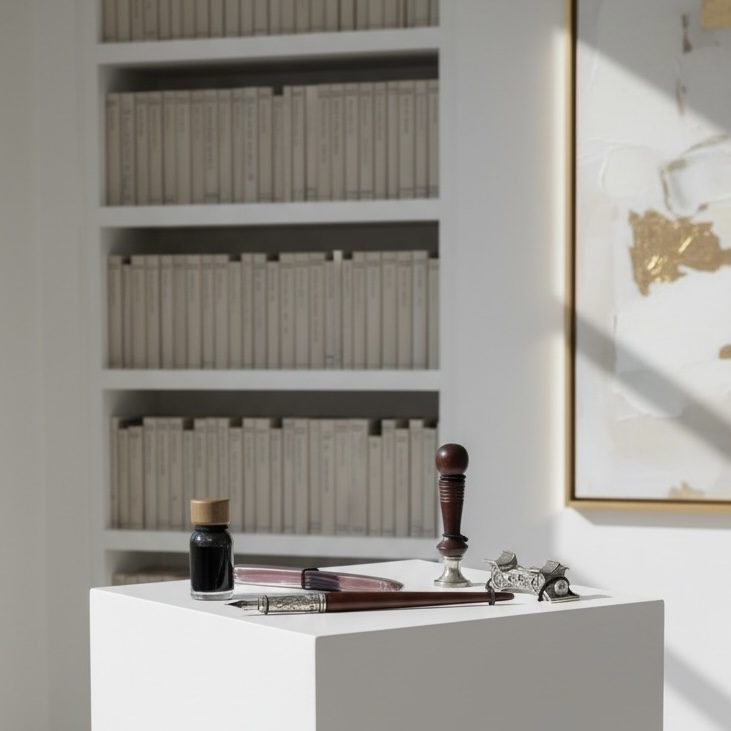 GIFT BOX / ΣΕΤ ΚΑΛΛΙΓΡΑΦΙΑΣ ΜΕ ΠΕΝΑ ΚΑΙ ΒΟΥΛΟΚΕΡΙ ΤΟ ΙΑΤΡΟΣΗΜΟ - Image 4