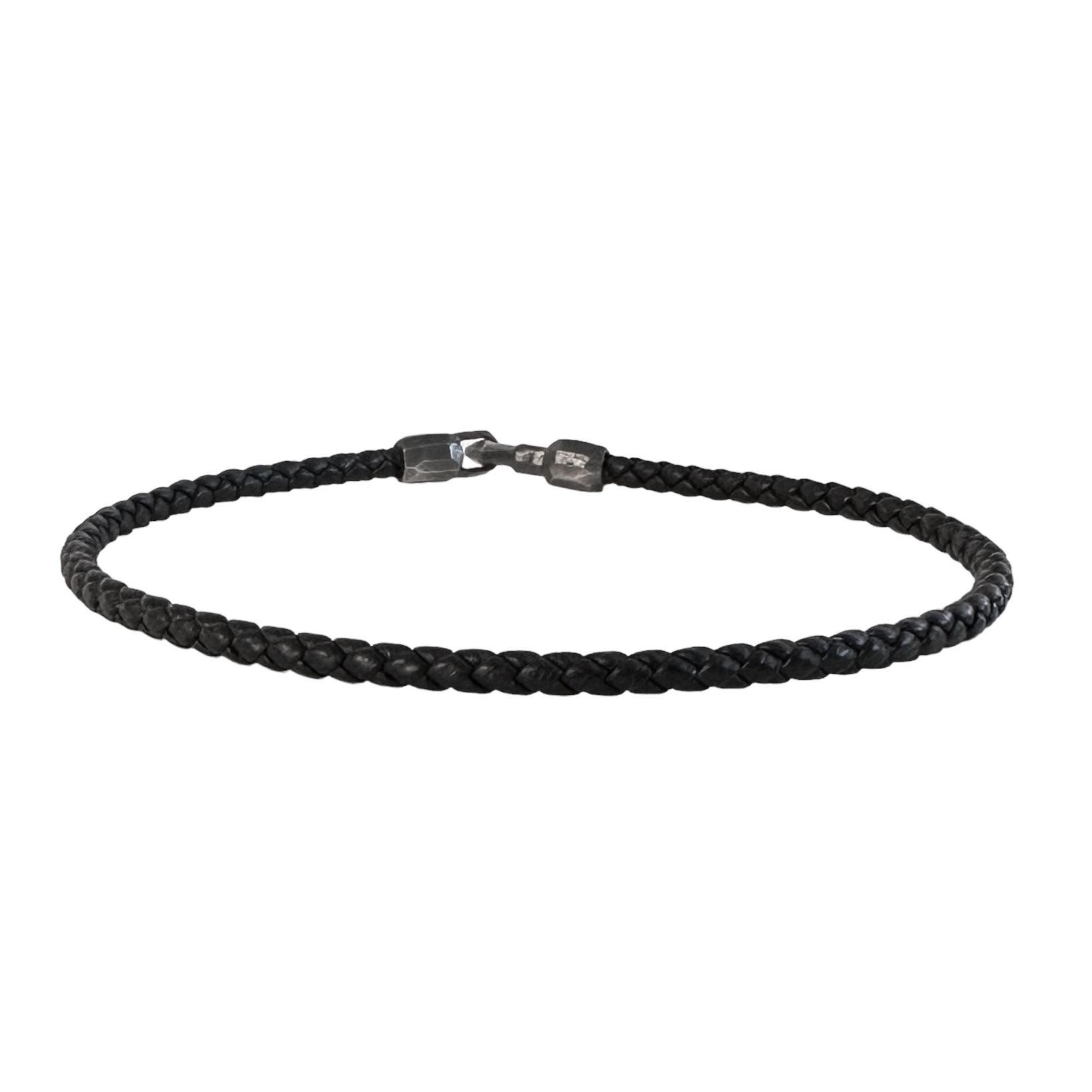 BLACK LEATHER & SILVER