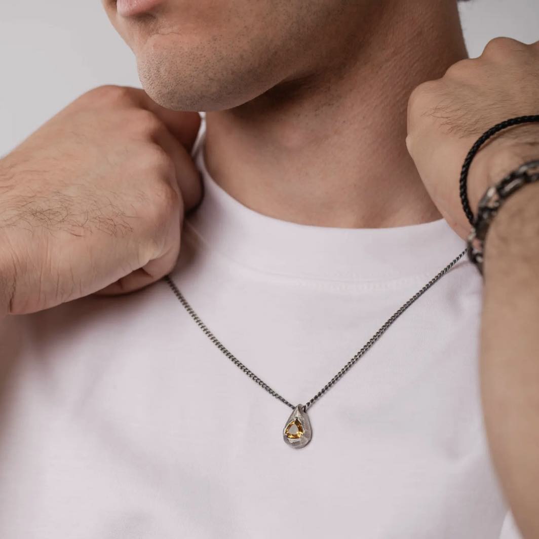 CHAIN & CITRINE DROP - Image 2