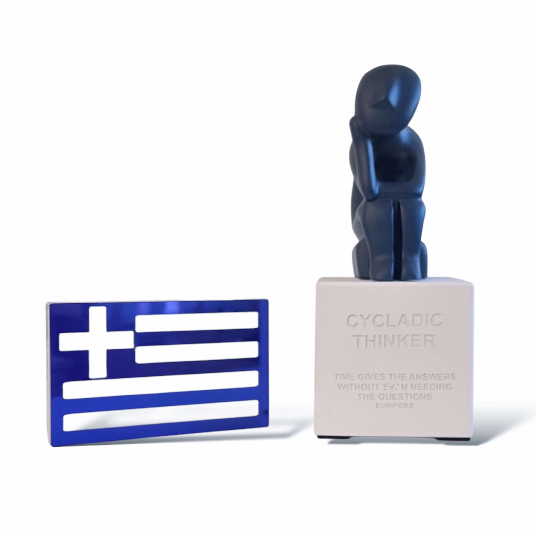 GIFT SET / GREEK FLAG & CYCLADIC THINKER