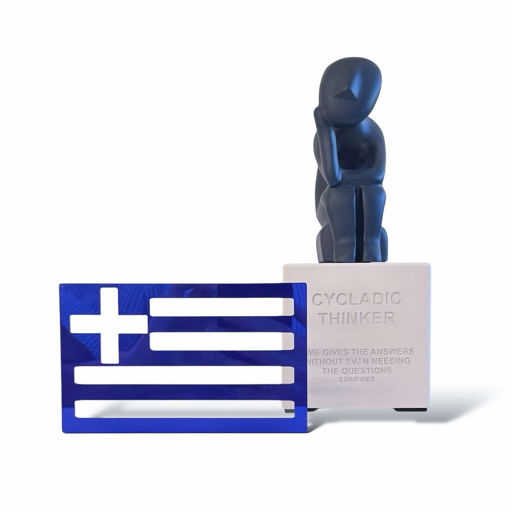 GIFT SET / GREEK FLAG & CYCLADIC THINKER - Image 3