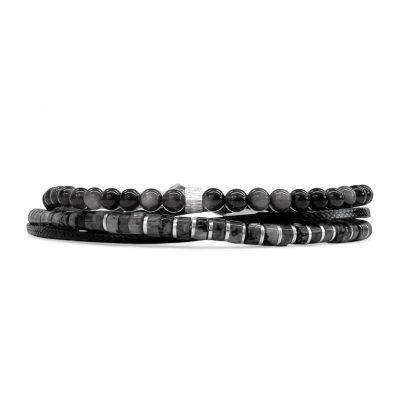 OBSIDIAN STONES & SILVER