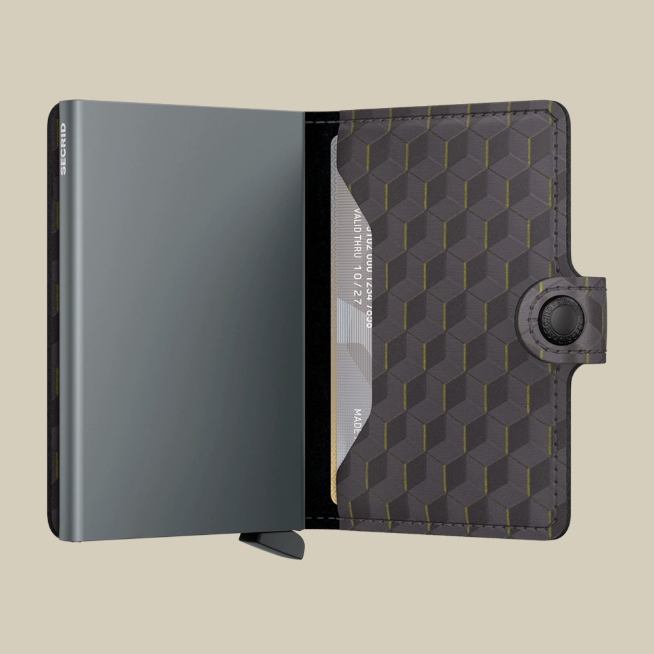 SECRID MINI WALLET OPTICAL GREY YELLOW / ΚΑΡΤΟΘΗΚΗ ΠΙΣΤΩΤΙΚΩΝ ΚΑΡΤΩΝ - Image 3