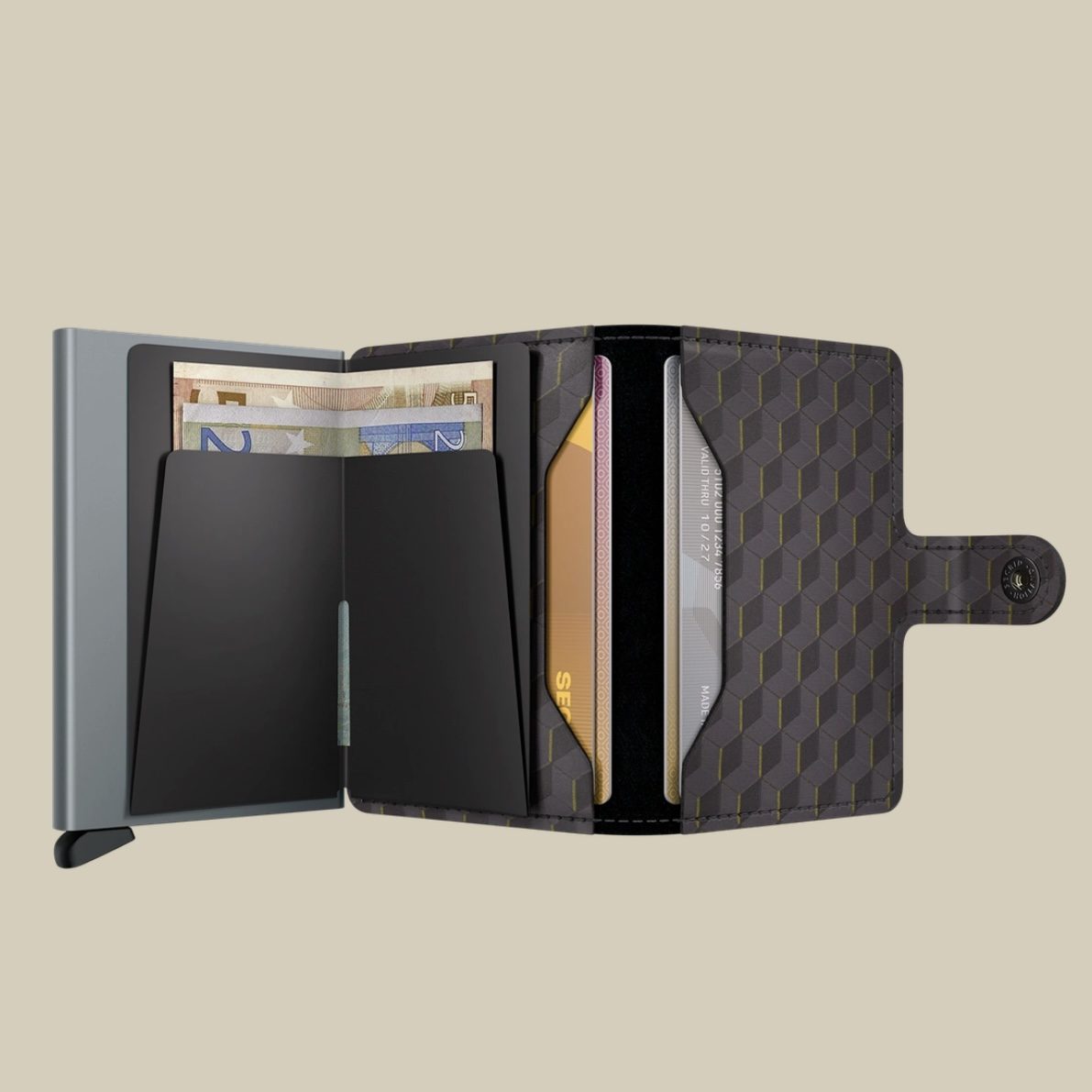 SECRID MINI WALLET OPTICAL GREY YELLOW / ΚΑΡΤΟΘΗΚΗ ΠΙΣΤΩΤΙΚΩΝ ΚΑΡΤΩΝ - Image 2