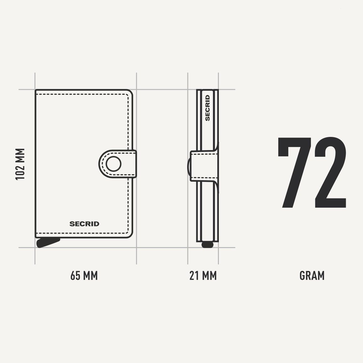 SECRID SECRID MINI WALLET STYLE TEXANO SADDLE / ΚΑΡΤΟΘΗΚΗ ΠΙΣΤΩΤΙΚΩΝ ΚΑΡΤΩΝ - Image 4