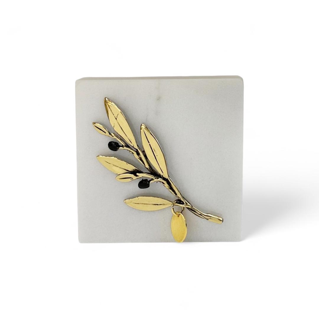 MARBLE PRESS PAPIER / ΦΥΛΛΟ ΕΛΙΑΣ