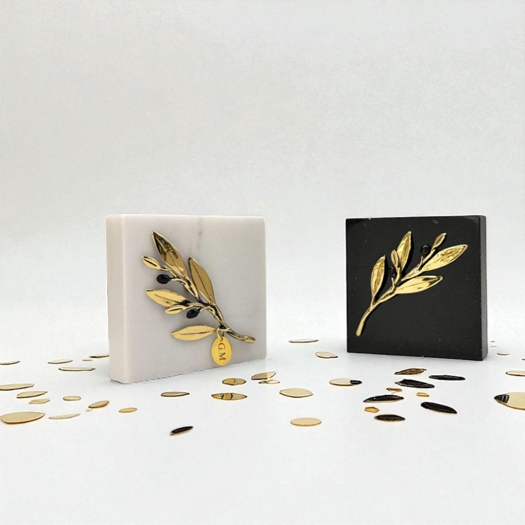 MARBLE PRESS PAPIER / ΦΥΛΛΟ ΕΛΙΑΣ - Image 2