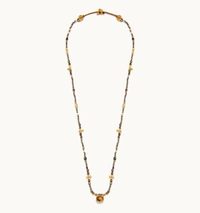 “PAPILLON” LONG GOLD PLATED NECKLACE