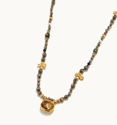“PAPILLON” LONG GOLD PLATED NECKLACE