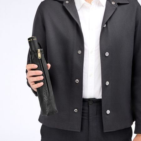 ΟΜΠΡΕΛΑ / POCKET DOUBLE B , BLACK & GOLD - Image 2