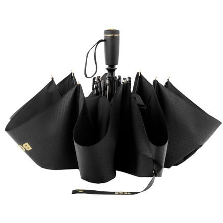 ΟΜΠΡΕΛΑ / POCKET DOUBLE B , BLACK & GOLD - Image 4