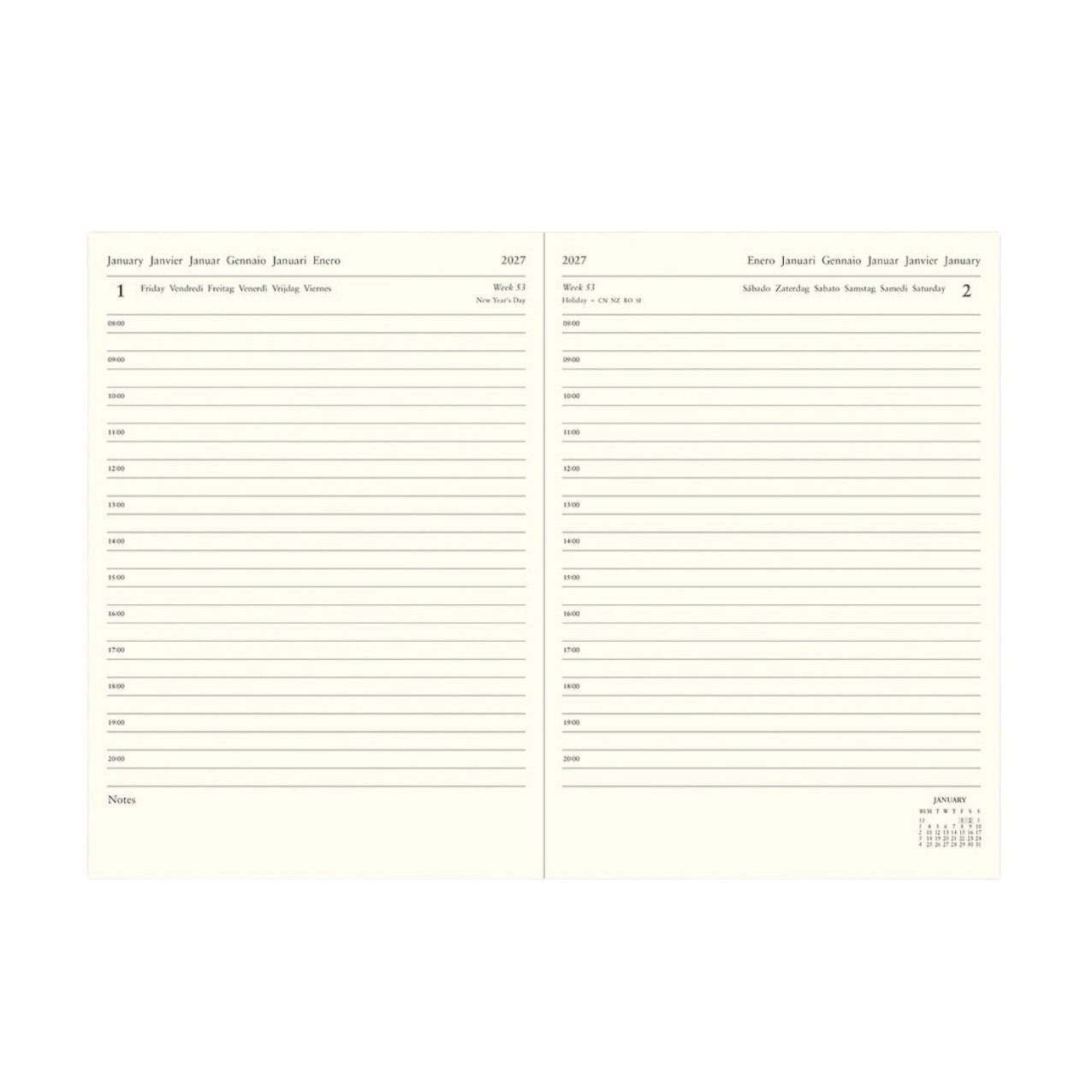 ΗΜΕΡΟΛΟΓΙΟ Α5 ΗΜΕΡΗΣΙΟ 2027 / GREEN Lecassa A5 Day to a Page Diary with Appointments 2027 - Image 4