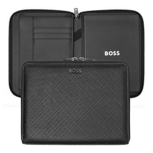 FOLDER A5 ΣΗΜΕΙΩΜΑΤΑΡΙΟ/ CONFERENCE FOLDER ZIP MONOGRAM BLACK - Image 3