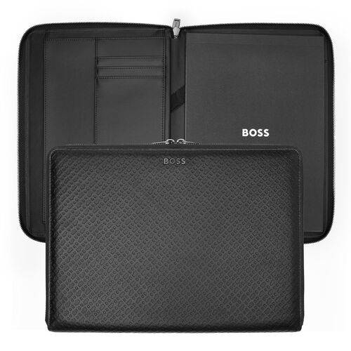 FOLDER A4 ΣΗΜΕΙΩΜΑΤΑΡΙΟ/ CONFERENCE FOLDER ZIP MONOGRAM BLACK - Image 3