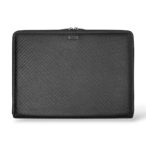 FOLDER A4 ΣΗΜΕΙΩΜΑΤΑΡΙΟ/ CONFERENCE FOLDER ZIP MONOGRAM BLACK