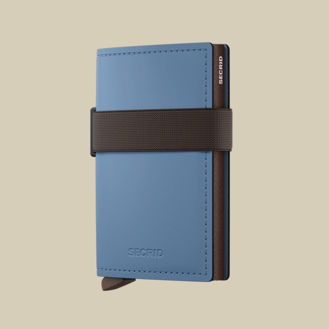 SECRID BAND WALLET MATTE BLUE BROWN / ΚΑΡΤΟΘΗΚΗ ΠΙΣΤΩΤΙΚΩΝ ΚΑΡΤΩΝ