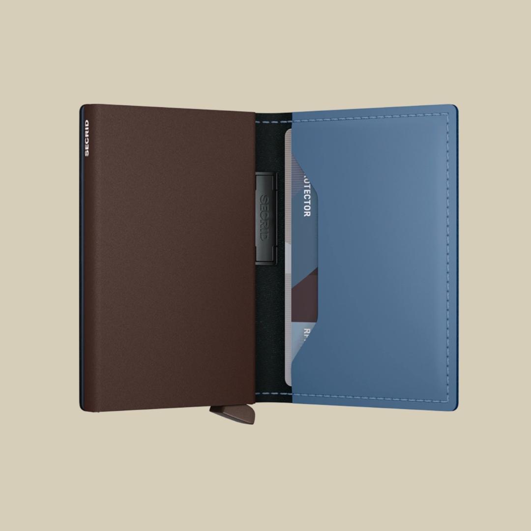 SECRID BAND WALLET MATTE BLUE BROWN / ΚΑΡΤΟΘΗΚΗ ΠΙΣΤΩΤΙΚΩΝ ΚΑΡΤΩΝ - Image 3