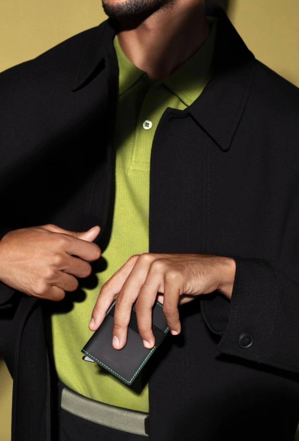 SECRID BAND WALLET MATTE BLACK GREEN / ΚΑΡΤΟΘΗΚΗ ΠΙΣΤΩΤΙΚΩΝ ΚΑΡΤΩΝ - Image 3