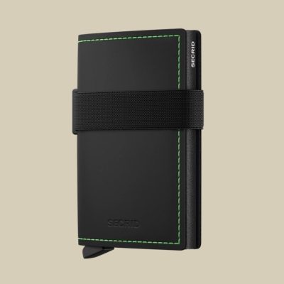 SECRID BAND WALLET MATTE BLACK GREEN / ΚΑΡΤΟΘΗΚΗ ΠΙΣΤΩΤΙΚΩΝ ΚΑΡΤΩΝ