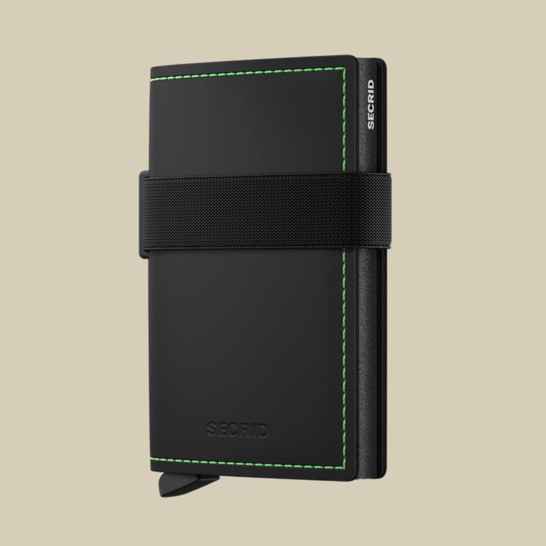 SECRID BAND WALLET MATTE BLACK GREEN / ΚΑΡΤΟΘΗΚΗ ΠΙΣΤΩΤΙΚΩΝ ΚΑΡΤΩΝ
