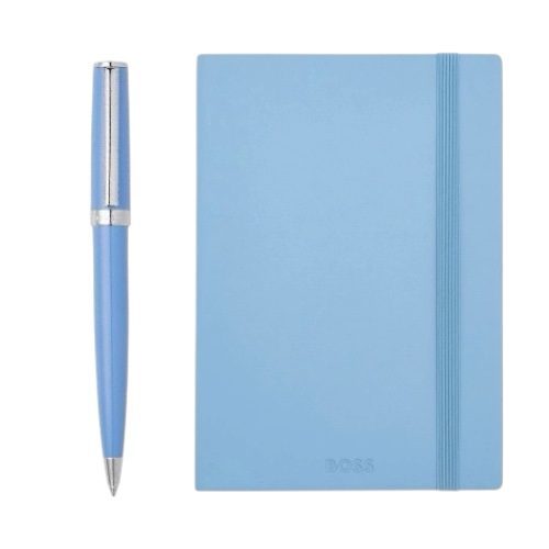 GIFT SET | ΣΤΥΛΟ ΔΙΑΡΚΕΙΑΣ & ΣΗΜΕΙΩΜΑΤΑΡΙΟ Α5 | PASTEL LIGHT BLUE