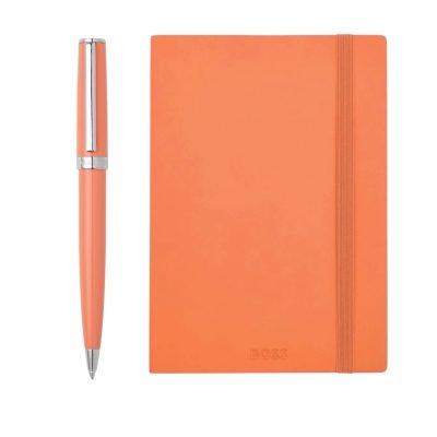 GIFT SET | ΣΤΥΛΟ ΔΙΑΡΚΕΙΑΣ & ΣΗΜΕΙΩΜΑΤΑΡΙΟ Α5 | PASTEL LIGHT ORANGE