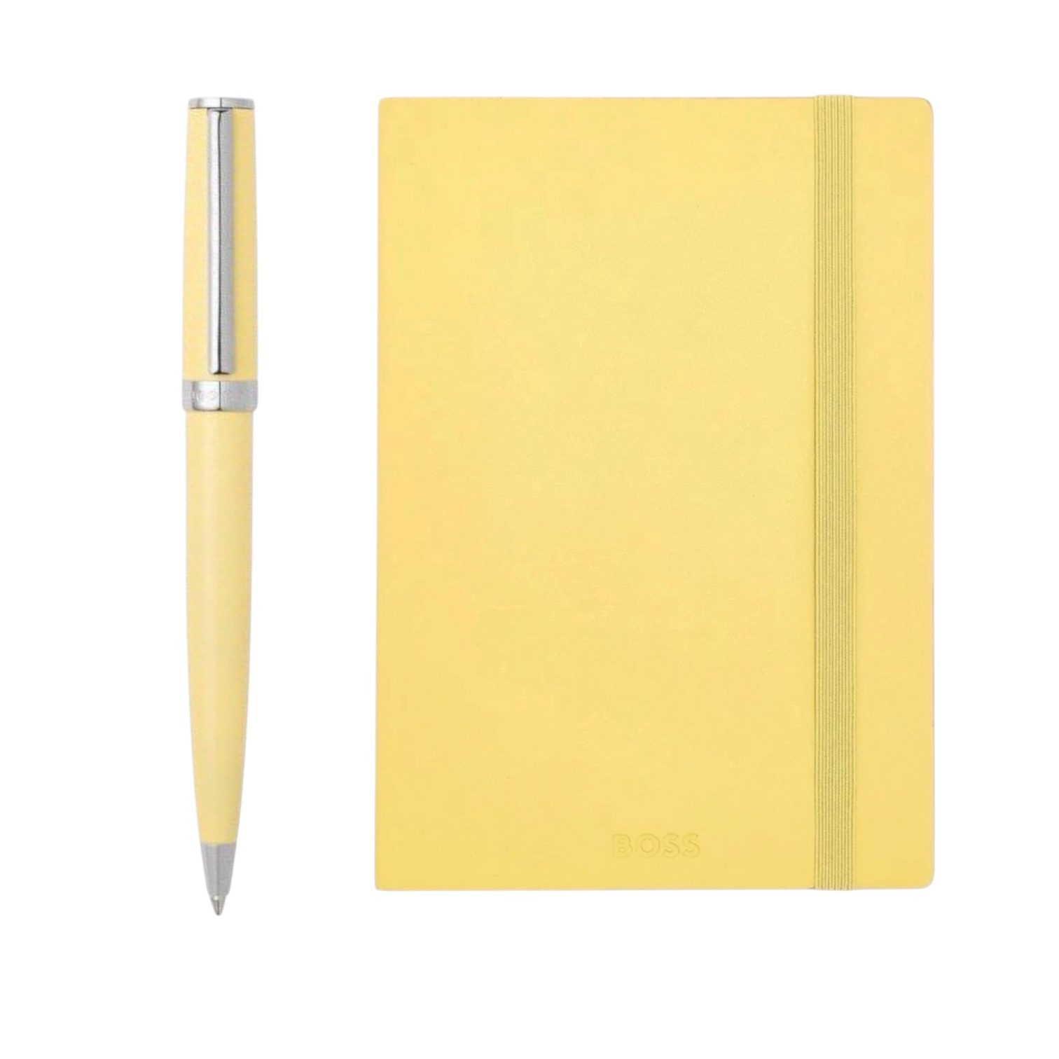 GIFT SET | ΣΤΥΛΟ ΔΙΑΡΚΕΙΑΣ & ΣΗΜΕΙΩΜΑΤΑΡΙΟ Α5 | PASTEL LIGHT YELLOW