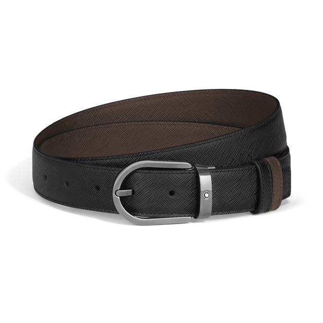 ΖΩΝΗ / HORSESHOE 30 MM REVERSIBLE BELT IN SARTORIAL LEATHER