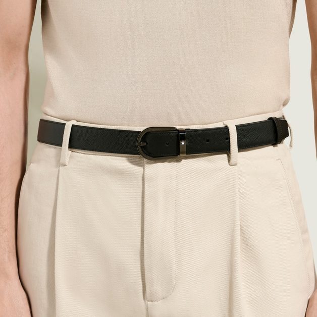ΖΩΝΗ / HORSESHOE 30 MM REVERSIBLE BELT IN SARTORIAL LEATHER - Image 2
