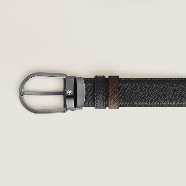 ΖΩΝΗ / HORSESHOE 30 MM REVERSIBLE BELT IN SARTORIAL LEATHER - Image 4