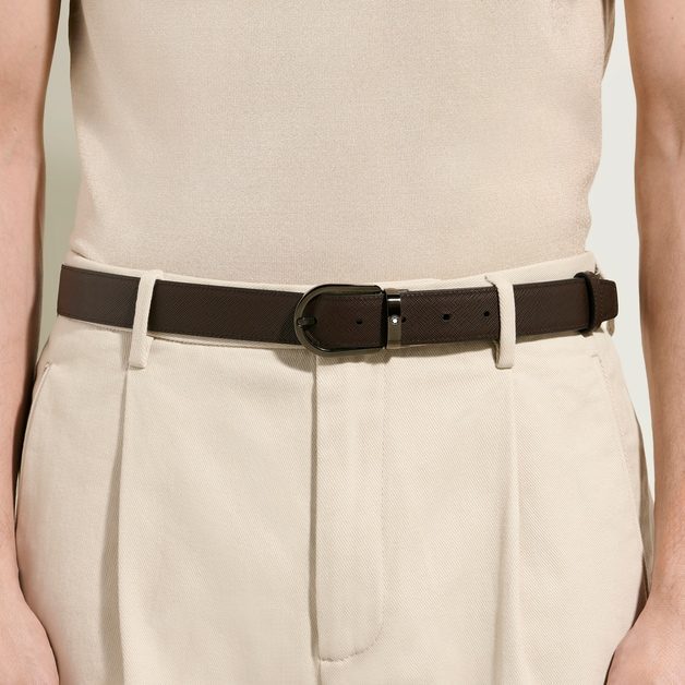 ΖΩΝΗ / HORSESHOE 30 MM REVERSIBLE BELT IN SARTORIAL LEATHER - Image 3