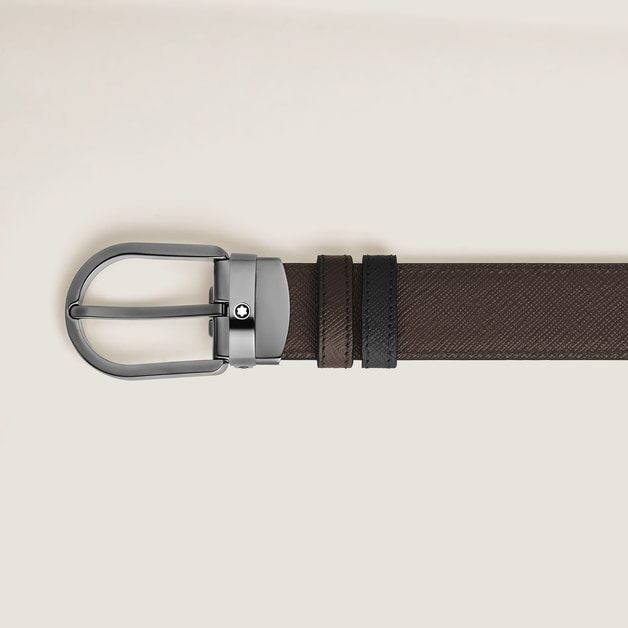 ΖΩΝΗ / HORSESHOE 30 MM REVERSIBLE BELT IN SARTORIAL LEATHER - Image 5