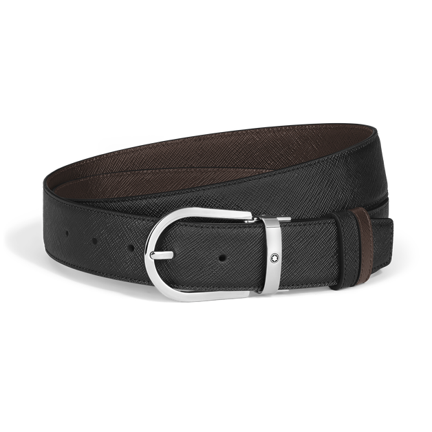 ΖΩΝΗ / HORSESHOE 35 MM REVERSIBLE BELT IN SARTORIAL LEATHER