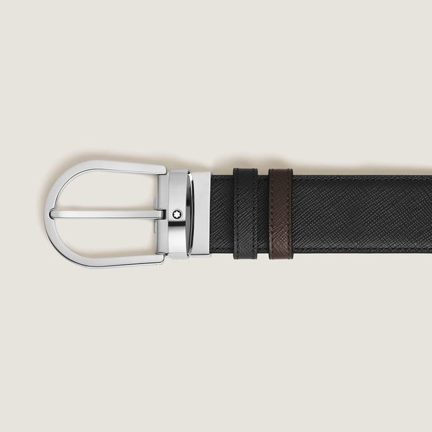 ΖΩΝΗ / HORSESHOE 35 MM REVERSIBLE BELT IN SARTORIAL LEATHER - Image 2