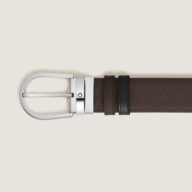 ΖΩΝΗ / HORSESHOE 35 MM REVERSIBLE BELT IN SARTORIAL LEATHER - Image 3