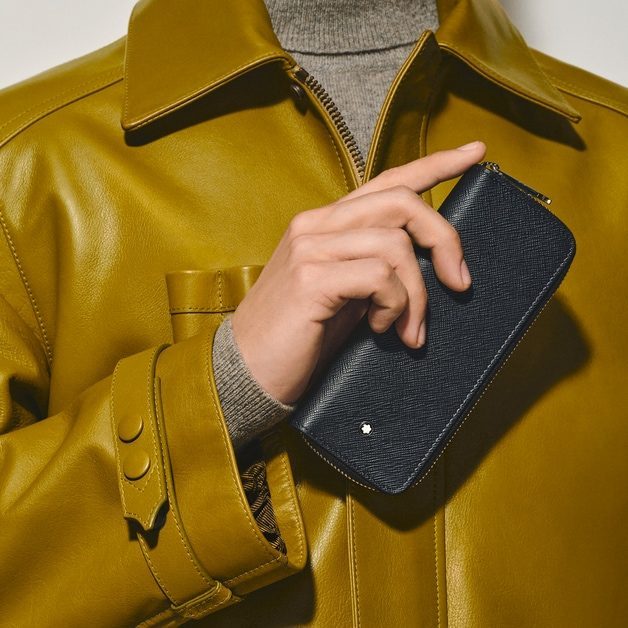 ΘΗΚΗ ΓΙΑ ΣΤΥΛΟ / 2-PEN POUCH WITH ZIP IN SARTORIAL LEATHER - Image 6