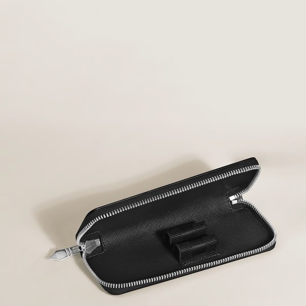ΘΗΚΗ ΓΙΑ ΣΤΥΛΟ / 2-PEN POUCH WITH ZIP IN SARTORIAL LEATHER - Image 3