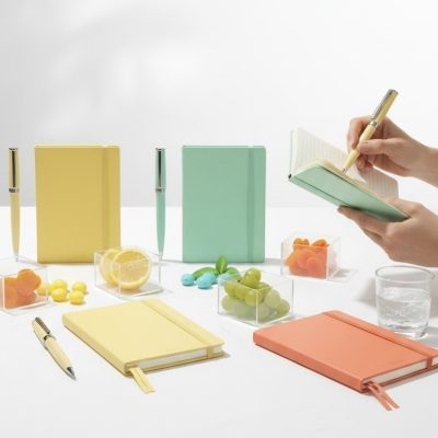 GIFT SET | ΣΤΥΛΟ ΔΙΑΡΚΕΙΑΣ & ΣΗΜΕΙΩΜΑΤΑΡΙΟ Α5 | PASTEL LIGHT ORANGE