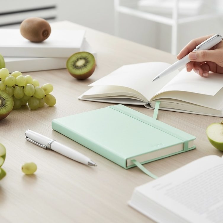 GIFT SET | ΣΤΥΛΟ ΔΙΑΡΚΕΙΑΣ & ΣΗΜΕΙΩΜΑΤΑΡΙΟ Α5 | PASTEL LIGHT GREEN - Image 2