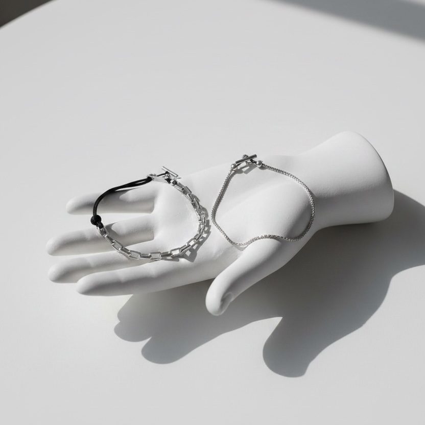 SILVER MINIMAL CHAIN - Image 3