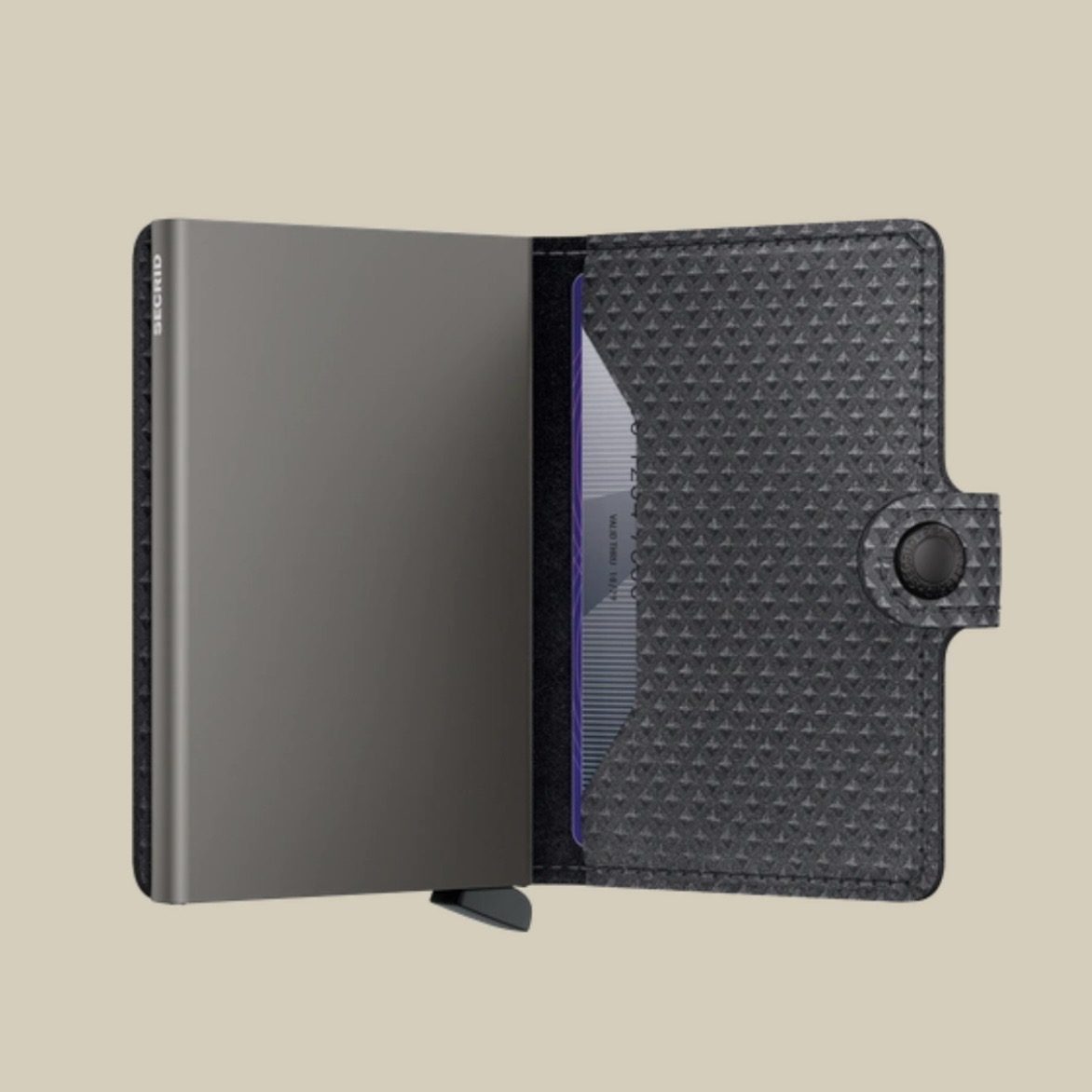 SECRID MINI WALLET PYRAMID ΓΚΡΙ / ΚΑΡΤΟΘΗΚΗ ΠΙΣΤΩΤΙΚΩΝ ΚΑΡΤΩΝ - Image 3