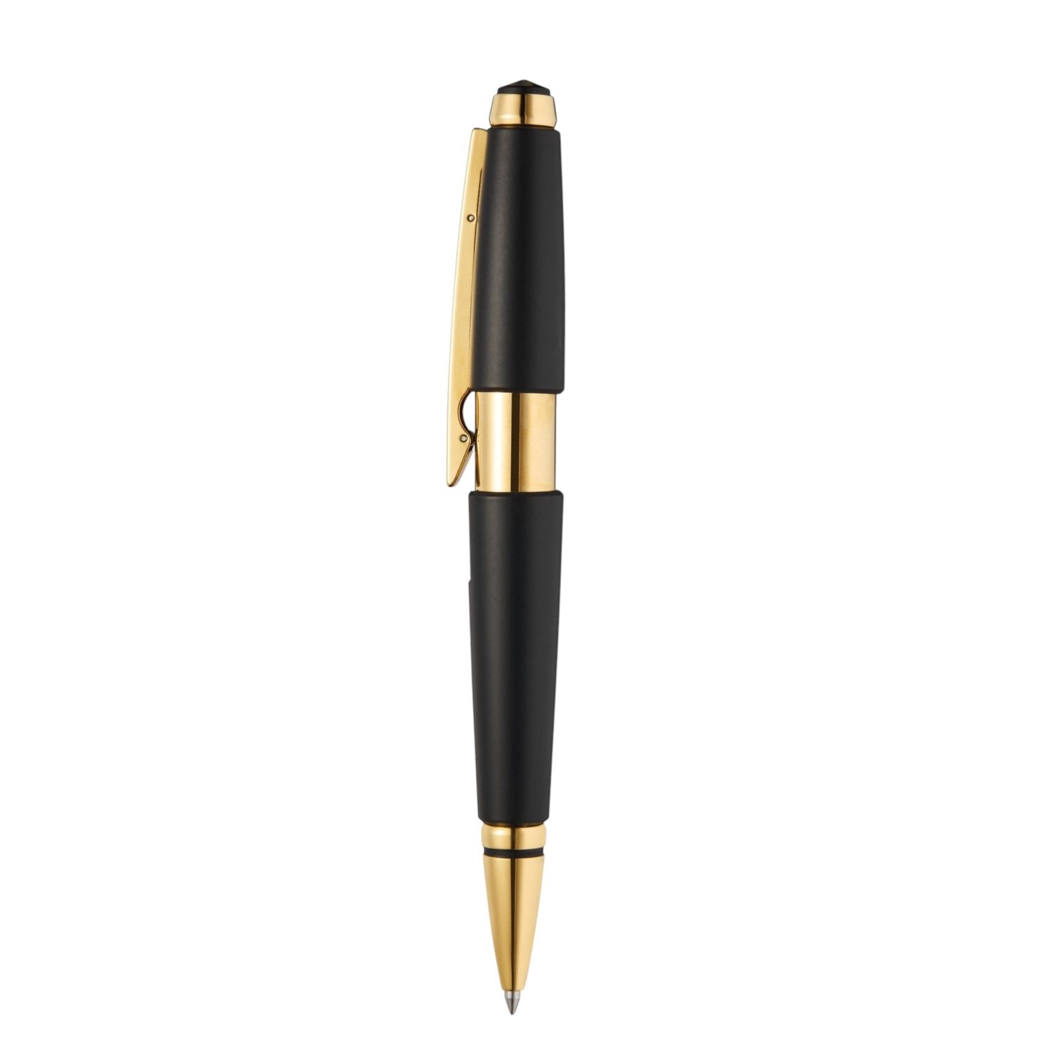 ROLLERBALL / Edge™ Matte Black Lacquer with Gold PVD Appointments Selectip® Rollerball Pen - Image 2