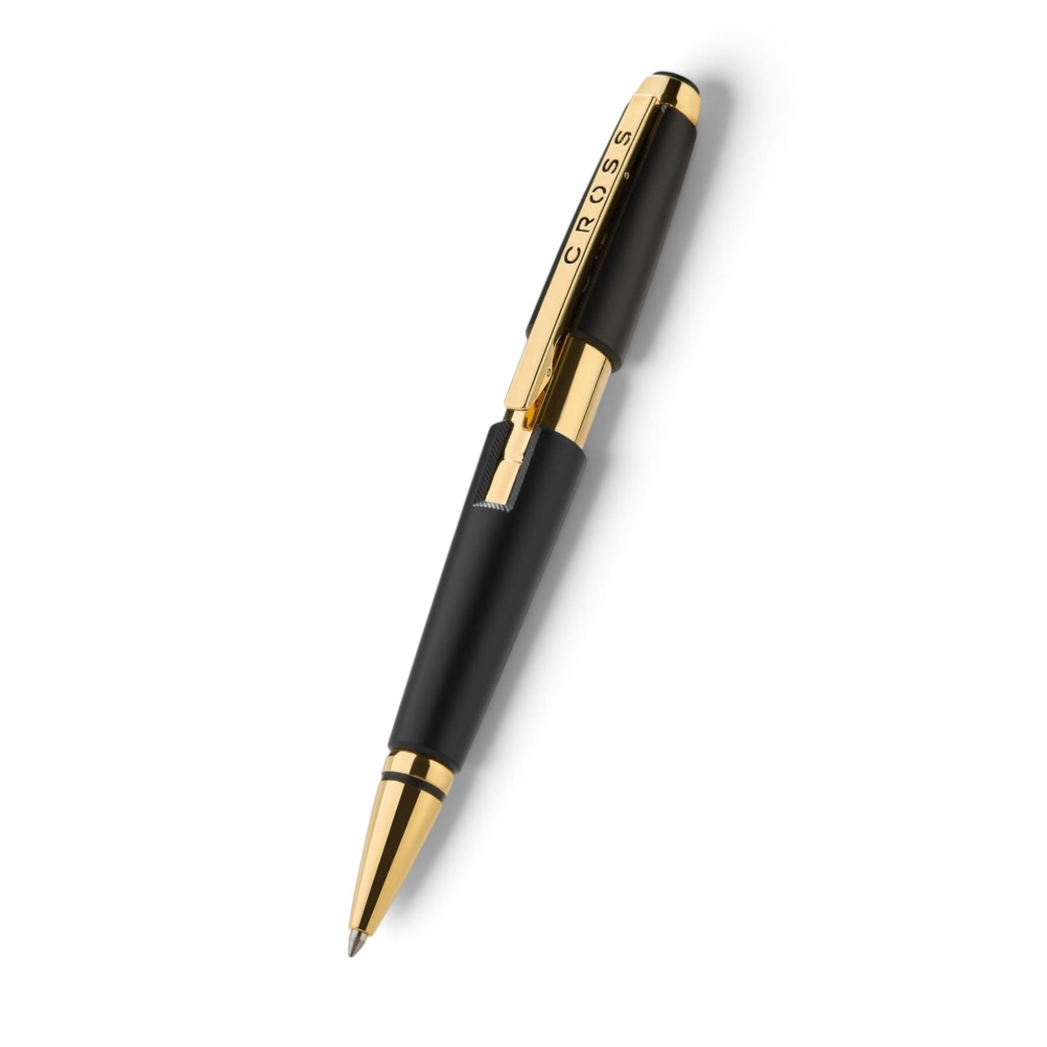 ROLLERBALL / Edge™ Matte Black Lacquer with Gold PVD Appointments Selectip® Rollerball Pen - Image 4